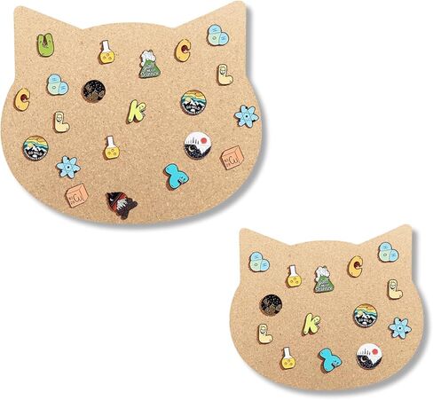 Cat Pin Board Cork Board 11.8 * 7.9inch Two Size Display Board Wall Mounted Cork Board for Brooch Pin Storage, Office Home Festival Valentine's Decor (Two Cats) in Saudi Arabia