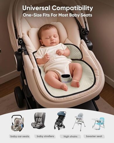 2 Pack Baby Potty Training Car Seat Protector, Waterproof Car Seat Liner for Potty Training Toilet, Baby Infant Toddler Piddle Pad Fits for Carseat, Stroller, Highchair - 2 Pack, Beige in Kuwait