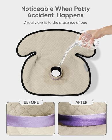 2 Pack Baby Potty Training Car Seat Protector, Waterproof Car Seat Liner for Potty Training Toilet, Baby Infant Toddler Piddle Pad Fits for Carseat, Stroller, Highchair - 2 Pack, Beige in Kuwait