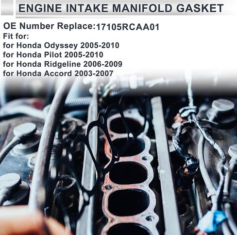 Engine Intake Manifold Gasket for Honda Odyssey 2005-2010 Intake Manifold Sealing Gasket for Honda Pilot 2005-2010 No.17105RCAA01 Metal 2 Pcs in Saudi Arabia