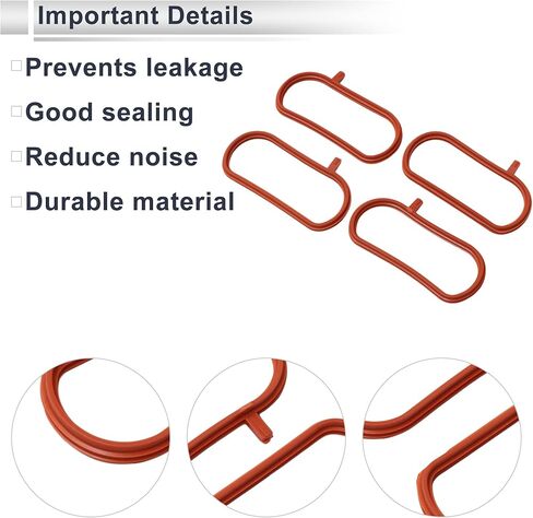 Engine Intake Manifold Gasket for Honda Accord 2018-2025 Intake Manifold Sealing Gasket for Honda Civic 2016-2024 No.171055AA004 Rubber 4 Pcs in Saudi Arabia