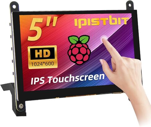 شاشة Raspberry Pi مقاس 5 بوصات، شاشة تعمل باللمس سعوية 800x480 HDMI IPS شاشة لـ Raspberry Pi 5 4 3 2 Zero BB، خالية من السائق in Kuwait