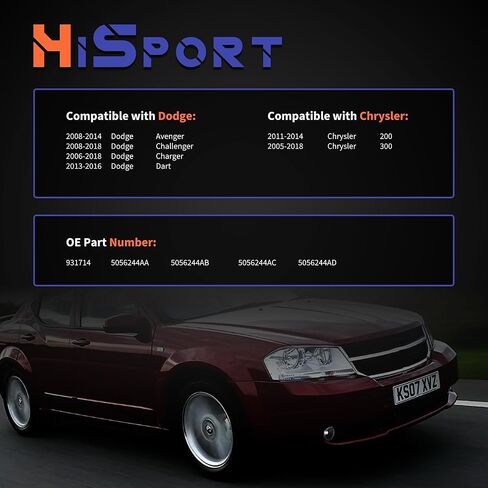 HiSport Rear Tailgate Lock Trunk Latch Actuator Compatible with Dodge Avenger Challenger Charger Dart 2006-2018,Replacement for Chrysler 200 300 2005-2018 Replace 931714, 5056244AA, 5056244AB in Saudi Arabia