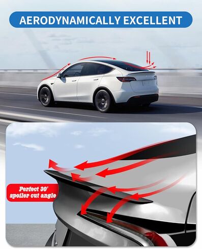 سبويلر من ألياف الكربون الحقيقية لسيارة Tesla Model Y Juniper(2025-2026) 100% مادة ألياف الكربون OEM سبويلر يناسب تمامًا، عبوة واحدة in Saudi Arabia