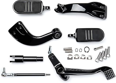 Astra Depot Mid Forward Controls Kit Foot Peg Lever Fit For Harley Sportster 48 XL 883 1200 2004-2013 Roadster Forty Eight Iron Superlow Nightster Fits OE 42971‑04, 42972‑04, Black in Saudi Arabia