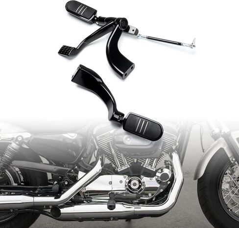 Astra Depot Mid Forward Controls Kit Foot Peg Lever Fit For Harley Sportster 48 XL 883 1200 2004-2013 Roadster Forty Eight Iron Superlow Nightster Fits OE 42971‑04, 42972‑04, Black in Saudi Arabia