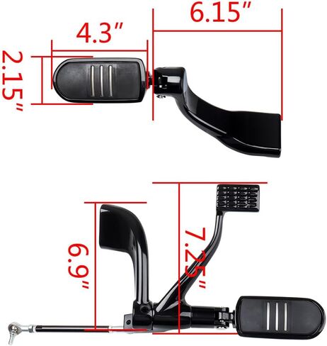 Astra Depot Mid Forward Controls Kit Foot Peg Lever Fit For Harley Sportster 48 XL 883 1200 2004-2013 Roadster Forty Eight Iron Superlow Nightster Fits OE 42971‑04, 42972‑04, Black in Saudi Arabia