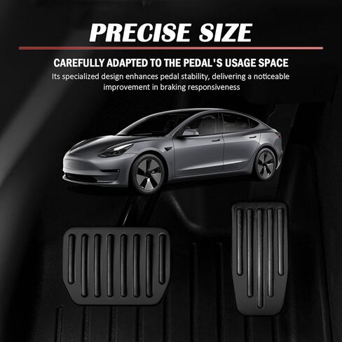 2PCS Gas and Brake Pedals Covers Set,Anti-Slip & Aluminum Brake Pedals Pad Compatible with Tesla Model 3 Model Y,Gas Pedal Covers Automotive Accessories for Protect Foot Pedal in Saudi Arabia