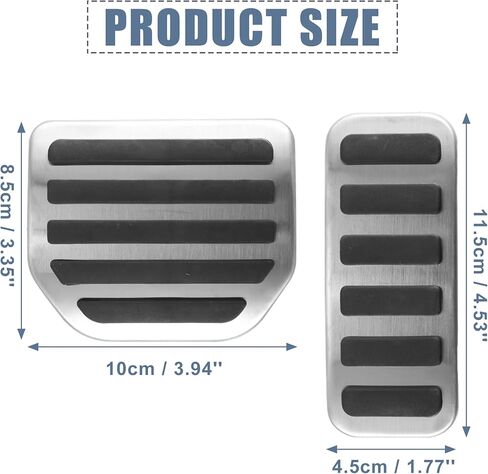 X AUTOHAUX 2pcs Brake Pedal Pad Gas Accelerator Pedal Cover for Land Rover Range Rover Sport 2006-2013 Silver Tone in Saudi Arabia