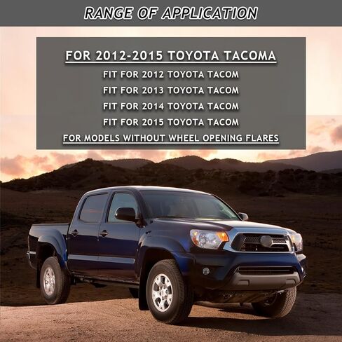 Bewild طقم الجسم المصد الأمامي مناسب لـ 2012 2013 2014 2015 Toyota Tacoma غطاء المصد الأمامي مع مجموعة مصبغة + لوحات حشو المصباح الأمامي + أغطية إطار Foglight (أسود) in Kuwait