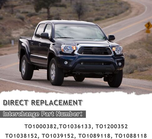 Bewild طقم الجسم المصد الأمامي مناسب لـ 2012 2013 2014 2015 Toyota Tacoma غطاء المصد الأمامي مع مجموعة مصبغة + لوحات حشو المصباح الأمامي + أغطية إطار Foglight (أسود) in Kuwait