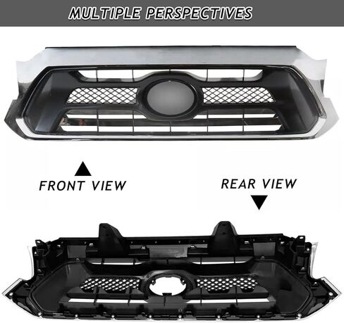 Bewild طقم الجسم المصد الأمامي مناسب لـ 2012 2013 2014 2015 Toyota Tacoma غطاء المصد الأمامي مع مجموعة مصبغة + لوحات حشو المصباح الأمامي + أغطية إطار Foglight (أسود) in Kuwait