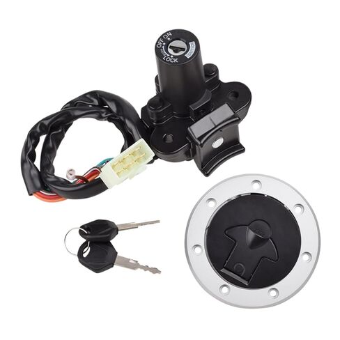 متوافق مع كاواساكي نينجا 500R EX500 1994-2005 نينجا 250R EX250F مفتاح إشعال مجموعة قفل غطاء الوقود الغاز مع مفتاحين in Saudi Arabia