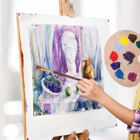 6 قطع من فرش الألوان المائية السمور الاحترافية، مجموعة فرش رسم الوجه للفنانين المحترفين مجموعة متنوعة من الأشكال مع مجموعة مكياج فنية مسطحة للجسم للرسم بأحبار الغواش الأكريليك المائية in Kuwait