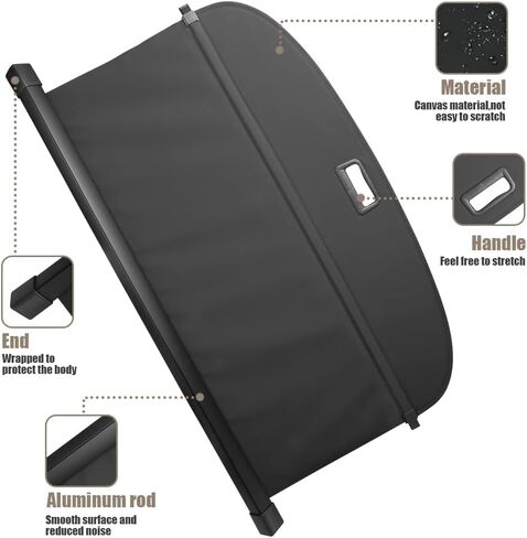Subaru Crosstrek Impreza Cargo Cover Compatible for Subaru Crosstrek and Impreza Hatckback 2018 2019 2020 2021 2022 2023 Rear Trunk Security Cover Shielding Shade in Kuwait
