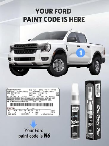 Ruby Red Metallic(RR) for Ford Touch Up Paint Pen, 2 in 1 Car Scratch Remover with Pen Tip and Brush, Precise Color Match for Car Paint Scratch Repair, Quickly and Easily Fix Chips and Nicks in Saudi Arabia