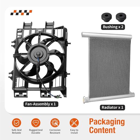 Radiator & Fan-Assembly For Polaris Sportsman 550 850 1000 Scrambler 850 2009-2025 1240404 2411578 2415279 in Saudi Arabia