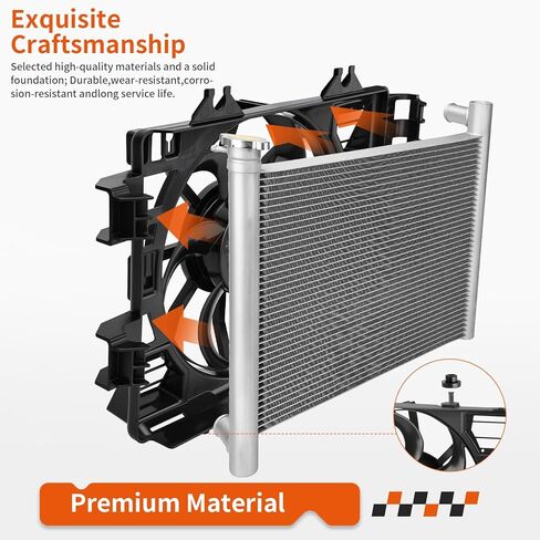 Radiator & Fan-Assembly For Polaris Sportsman 550 850 1000 Scrambler 850 2009-2025 1240404 2411578 2415279 in Saudi Arabia