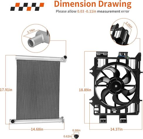 Radiator & Fan-Assembly For Polaris Sportsman 550 850 1000 Scrambler 850 2009-2025 1240404 2411578 2415279 in Saudi Arabia