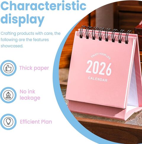 تقويم مكتب صغير 2025-2026 - تقويم شهري صغير مع ورق سميك، ملصقات للمنزل/المكتب، يمتد من يوليو 2025 إلى ديسمبر 2026، أخضر in Saudi Arabia