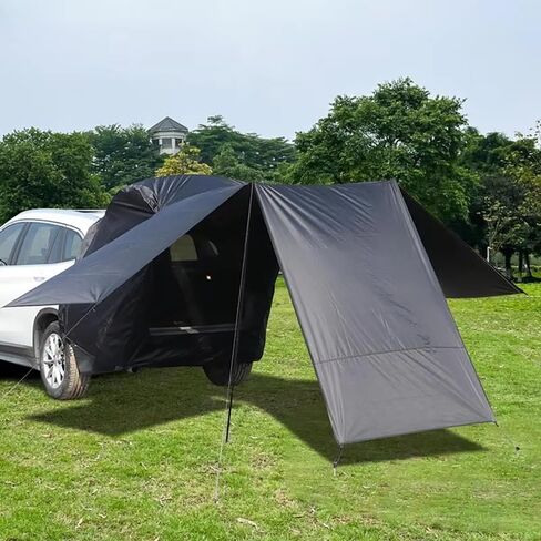 Tailgate Tent SUV Camping Awning Shade Compatible with for Nissan Rogue 2021–2025 T33 Camping Auto Shade Smooth Ventilation,B-Sun Shade Pole-Beige in Kuwait