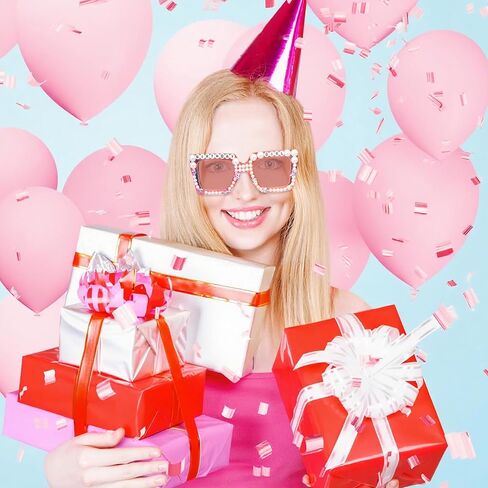 Birthday Party Hats and Sunglasses Set, Square Birthday Girl Sunglasses Party Favors Accessories in Saudi Arabia