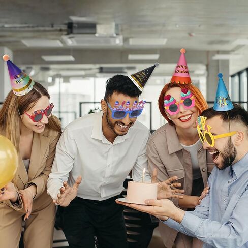 Birthday Party Hats and Sunglasses Set, Square Birthday Girl Sunglasses Party Favors Accessories in Saudi Arabia
