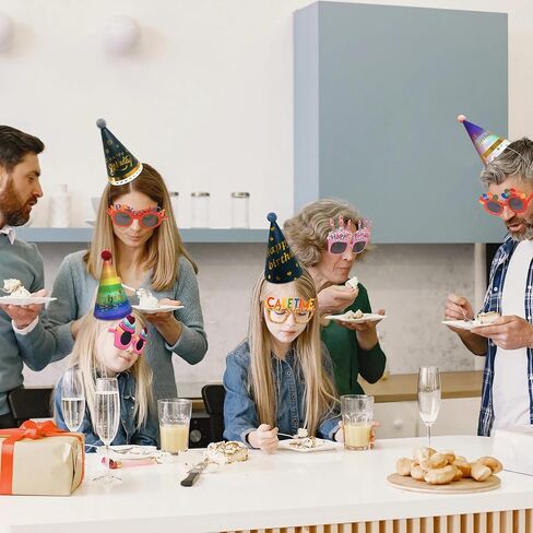 Birthday Party Hats and Sunglasses Set, Square Birthday Girl Sunglasses Party Favors Accessories in Saudi Arabia