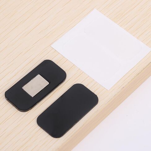 2Sets Invisible Magnetic Suction Drawer Closer Self Adhesive Sliding Door Furniture Anti-Rust Magnet Stickers Accessories,Black in Saudi Arabia
