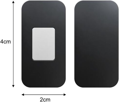 2Sets Invisible Magnetic Suction Drawer Closer Self Adhesive Sliding Door Furniture Anti-Rust Magnet Stickers Accessories,Black in Saudi Arabia