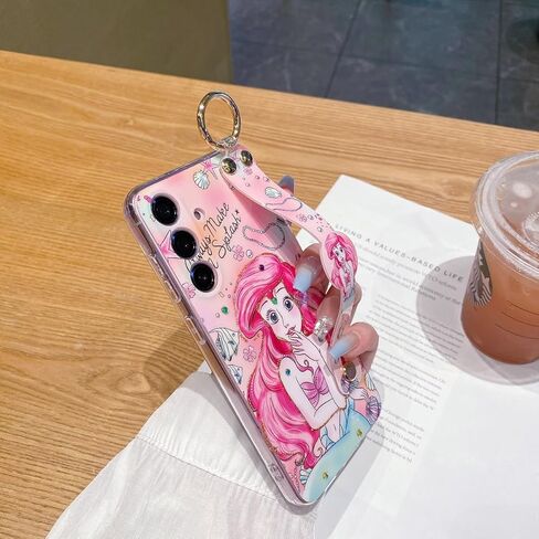 for Samsung Galaxy A15 5G Case 6.5" Sparkle Bling with Strap Stand Cute Pattern IMD Plating Design Silicone Shockproof Protective Glitter - Minnie in Saudi Arabia