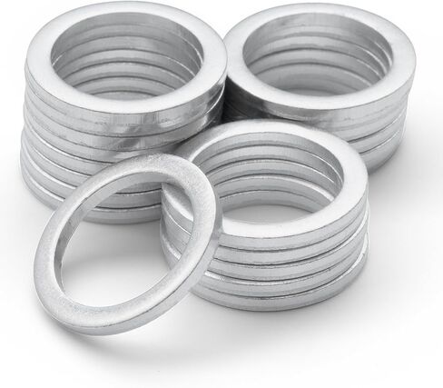 VOTEX - Made in USA - M18 18MM Oil Drain Plug Crush Washer Gasket Seal Ring - Oil/Coolant - Aluminum - 20 Pack - ACWM18-1 in Saudi Arabia