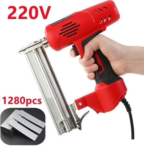 Oil-Free Pneumatic Staple Gun 2600W 220V Heavy Duty Electric Nails Gun F30 U-Shaped Nail Gun Straight Nail Gun Woodworking Tools Household Eletric Power Tools(Only Machines) in Kuwait