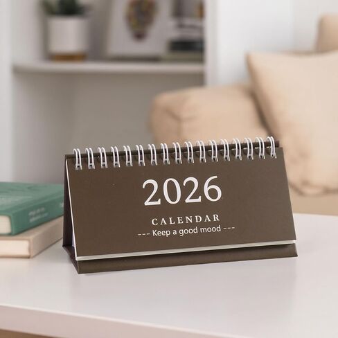 Long Notebook Calendar (Jan 2026-Dec 2026) - Combined Desk Calendar & Notebook, Twin-Wire Binding for Home/Office, Blue in Saudi Arabia
