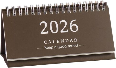 Long Notebook Calendar (Jan 2026-Dec 2026) - Combined Desk Calendar & Notebook, Twin-Wire Binding for Home/Office, Blue in Saudi Arabia
