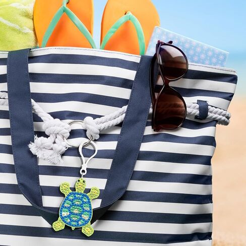 DIAMOND ART CLUB Keychain - Happy Turtle Diamond Painting Stickers Kit, Diamond Art Stickers for Beginners, Fun DIY Crafts for Adults, 3.15" x 2.17" in Saudi Arabia