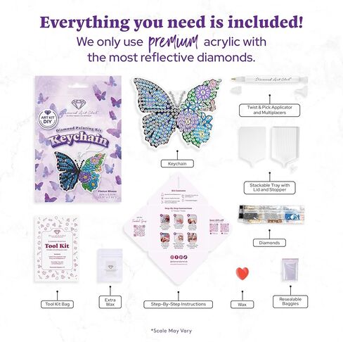 DIAMOND ART CLUB Keychain - Happy Turtle Diamond Painting Stickers Kit, Diamond Art Stickers for Beginners, Fun DIY Crafts for Adults, 3.15" x 2.17" in Saudi Arabia