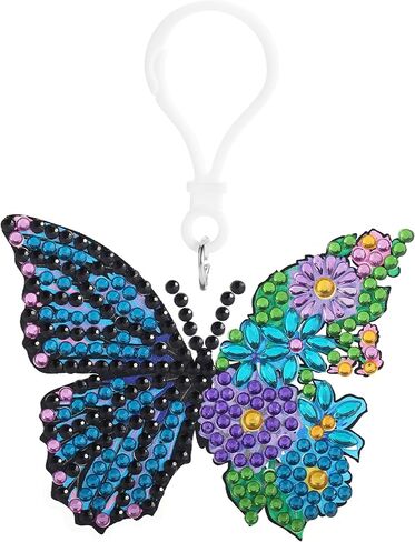 DIAMOND ART CLUB Keychain - Happy Turtle Diamond Painting Stickers Kit, Diamond Art Stickers for Beginners, Fun DIY Crafts for Adults, 3.15" x 2.17" in Saudi Arabia