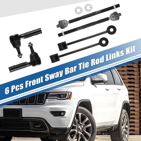 X AUTOHAUX 6 Pcs Front Sway Bar Links Inner Outer Tie Rod Ends for Jeep Commander 2006-2010 for Jeep Grand Cherokee 2005-2010 Suspension Kit Stabilizer Bar Link Steering Tie Rod End in Saudi Arabia