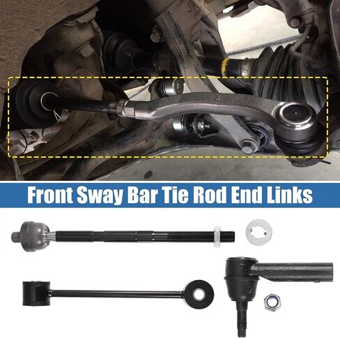 X AUTOHAUX 6 Pcs Front Sway Bar Links Inner Outer Tie Rod Ends for Jeep Commander 2006-2010 for Jeep Grand Cherokee 2005-2010 Suspension Kit Stabilizer Bar Link Steering Tie Rod End in Saudi Arabia