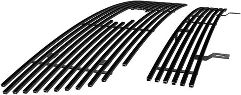 APS Compatible with Ford F-150 2001-2003 Harley Davidson Main Upper Lower Bumper Stainless Steel SS Chrome Billet Front Grill Grille Insert Combo F67656A in Saudi Arabia