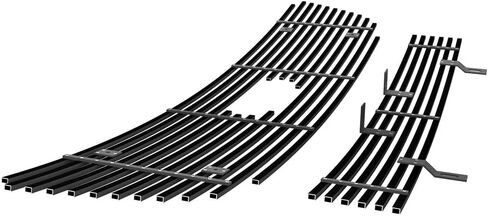 APS Compatible with Ford F-150 2001-2003 Harley Davidson Main Upper Lower Bumper Stainless Steel SS Chrome Billet Front Grill Grille Insert Combo F67656A in Saudi Arabia