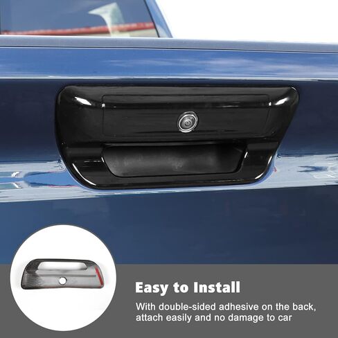 RT-TCZ Rear Trunk Door Tailgate Handle Cover Trim Decoration Accessories for 2018 2019 2020 2021 2022 Dodge Ram 1500 (Black) in Saudi Arabia
