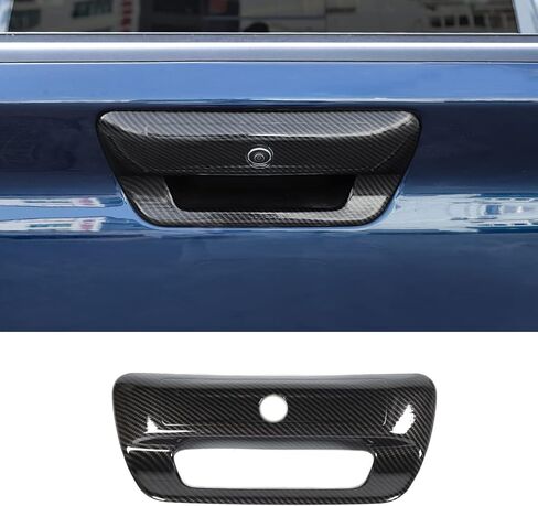 RT-TCZ Rear Trunk Door Tailgate Handle Cover Trim Decoration Accessories for 2018 2019 2020 2021 2022 Dodge Ram 1500 (Black) in Saudi Arabia