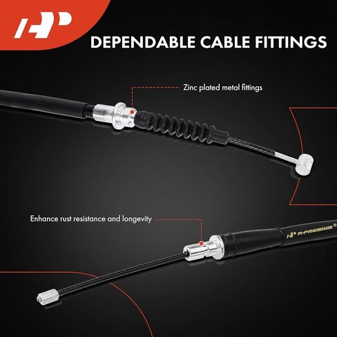 A-Premium Rear Passenger Side Parking Brake Cable Assembly Compatible with Mazda Models: Protege 1999-2003, Protege5 2003 - Replace# B25D44410B in Saudi Arabia