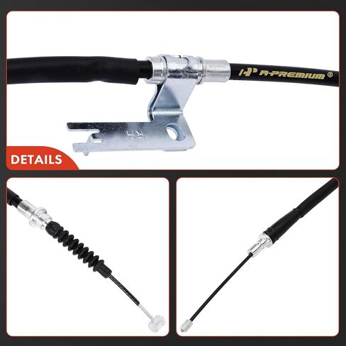 A-Premium Rear Passenger Side Parking Brake Cable Assembly Compatible with Mazda Models: Protege 1999-2003, Protege5 2003 - Replace# B25D44410B in Saudi Arabia