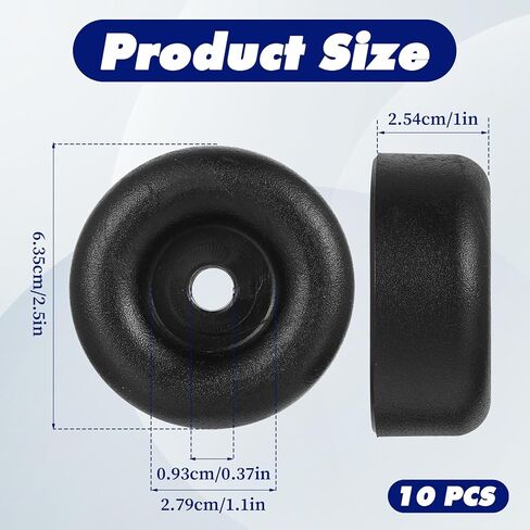 10 Pack Trailer Ramp Door Rubber Bumpers - 2.5" Rubber Bump Stops Round Trailer Bumper Pads for Cargo Ramp Doors, Truck Tailgates Utility Accessories (Black) in Saudi Arabia