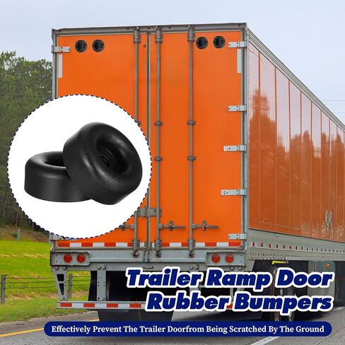 10 Pack Trailer Ramp Door Rubber Bumpers - 2.5" Rubber Bump Stops Round Trailer Bumper Pads for Cargo Ramp Doors, Truck Tailgates Utility Accessories (Black) in Saudi Arabia