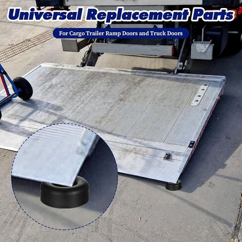 10 Pack Trailer Ramp Door Rubber Bumpers - 2.5" Rubber Bump Stops Round Trailer Bumper Pads for Cargo Ramp Doors, Truck Tailgates Utility Accessories (Black) in Saudi Arabia