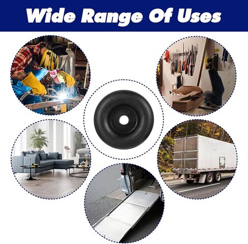 10 Pack Trailer Ramp Door Rubber Bumpers - 2.5" Rubber Bump Stops Round Trailer Bumper Pads for Cargo Ramp Doors, Truck Tailgates Utility Accessories (Black) in Saudi Arabia